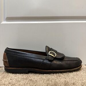 Allen Edmonds Waterbury - Mens‎ Size 12 E - Black & Brown Kiltie Buckle Loafers